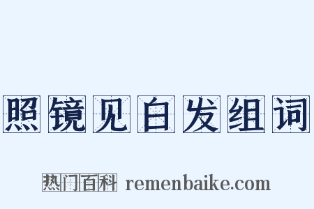 照镜见白发组词是什么意思的图片